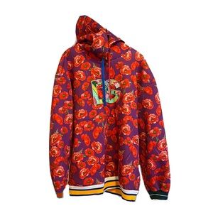 Dolce & Gabbana Floral-Print Logo Patch Oversized Hoodie